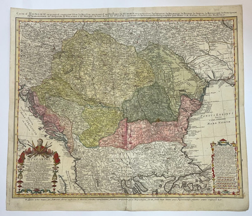 Ungheria balcani datata 1744 - ungheria,