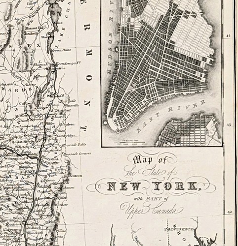 1831 new york - mappa, originale